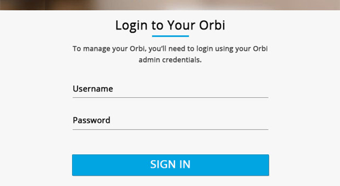 Access The ORBI Login Page