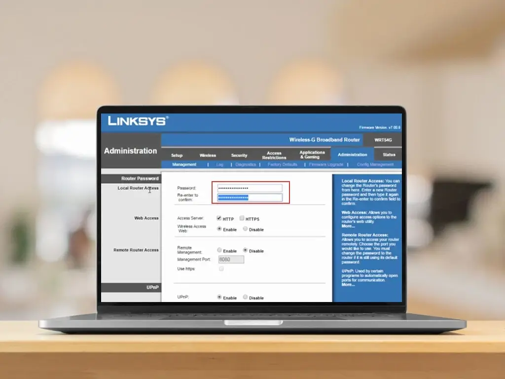 Linksys WiFi Router Username and Password